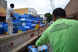 Associação de catadores de material reciclável e reutilizável (ASMATS) é uma das entidades beneficiadas no Nota MT  - Foto por: Alair Ribeiro/TJMT