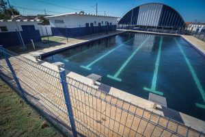 Piscina de 25 metros de comprimento será usada em aulas de natação com os estudantes                             Crédito - Michel Alvim/Secom-MT