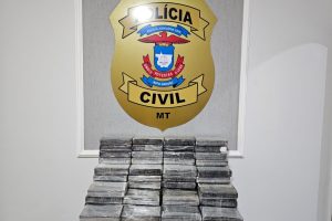 Carga de cloridrato de cocaína, droga pura, avaliada em R$ 10 milhões  - Foto por: PJC-MT/PM-MT