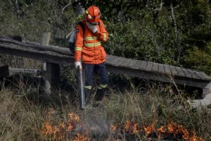 Corpo de Bombeiros faz mais uma ação de prevenção aos incêndios florestais em Chapada dos Guimarães                              Crédito - Christiano Antonucci - Secom - MT