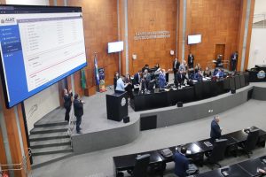 Em votação única e secreta, os deputados estaduais de Mato Grosso aprovaram as contas do Governo de Mato Grosso do exercício de 2022.                             Crédito - JLSIQUEIRA / ALMT